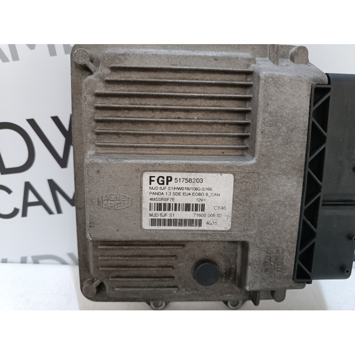 51758203 CENTRALINA ECU MOTORE FIAT PANDA (169) 1.3 (2003\2013) MJD6JF.S1