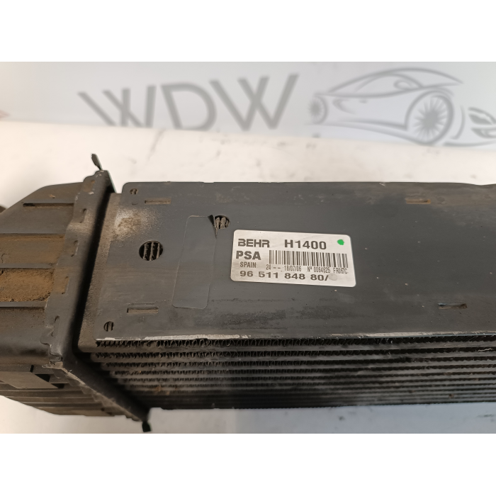 9651184880 RADIATORE INTERCOOLER PEUGEOT 207 1.6 HDI 90CV 9HX 2006-2015 