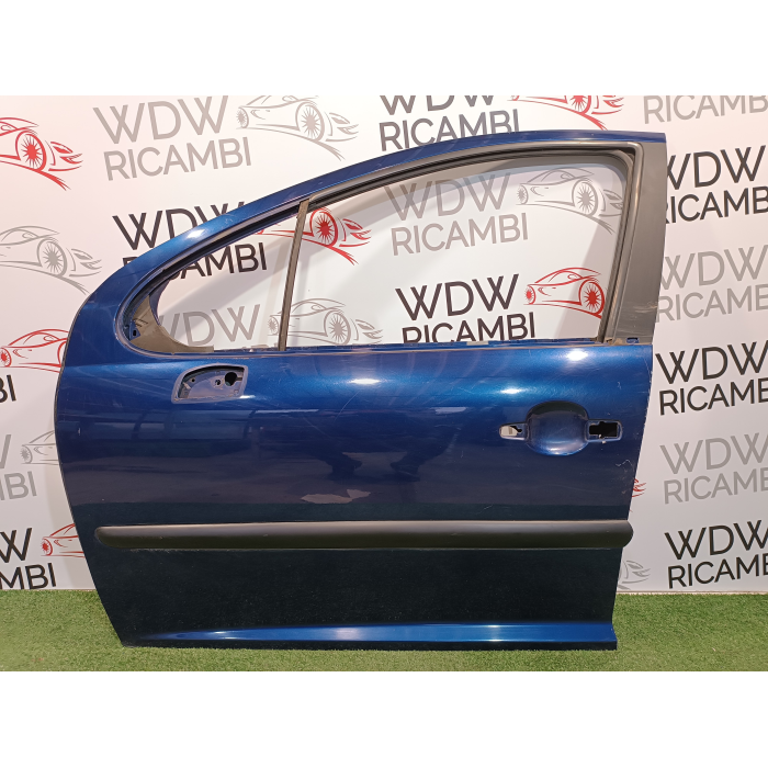 PORTA PORTIERA SPORTELLO ANTERIORE SINISTRO PEUGEOT 207 1.6 HDI (2006\2015) BLU