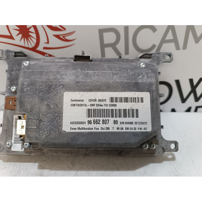 9666280780 DISPLAY MULTIFUNZIONE SISTEMA NAVIGATORE CITROEN DS5 2.0 HDI (2011\2015) A2C53333331