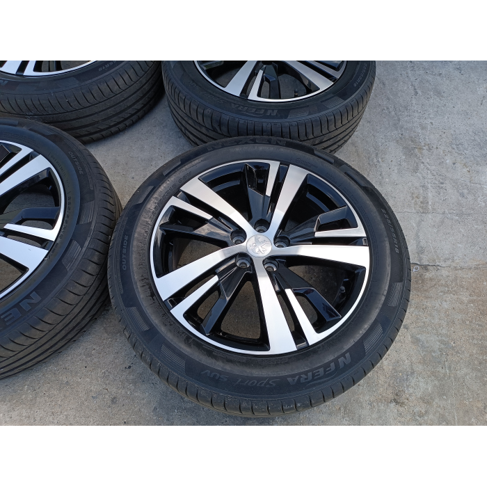 9809687377 4 CERCHI IN LEGA DA 18 CON GOMMA PEUGEOT 5008 GT LINE 1.5 2020\2023