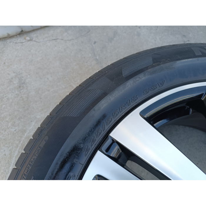 9809687377 4 CERCHI IN LEGA DA 18 CON GOMMA PEUGEOT 5008 GT LINE 1.5 2020\2023
