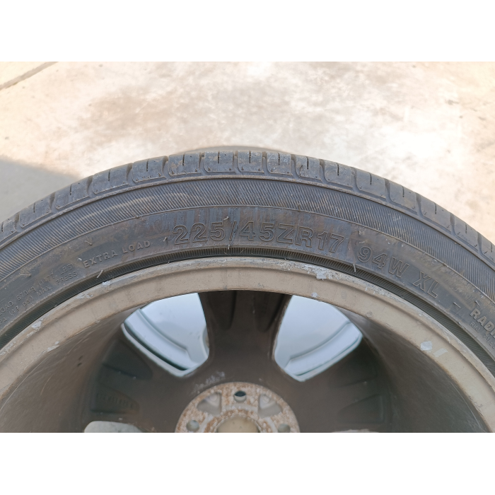 8P0601025C 4 CERCHI IN LEGA DA 17 CON GOMMA AUDI A3 8P 2.0 TDI 2003\2007 7.5JX17H2 ET56