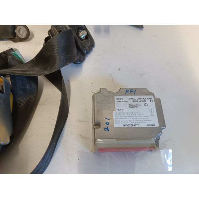 569000X000 KIT AIRBAG STERZO CINTURE COMPLETO HYUNDAI I10 1.1 (2007\2010) 84560-0XXXX