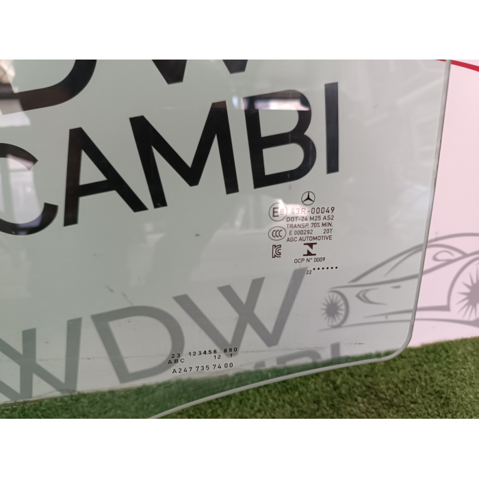 VETRO SCENDENTE POSTERIORE DESTRO POST DX MERCEDES GLA H247 2020\2025 A2477357400