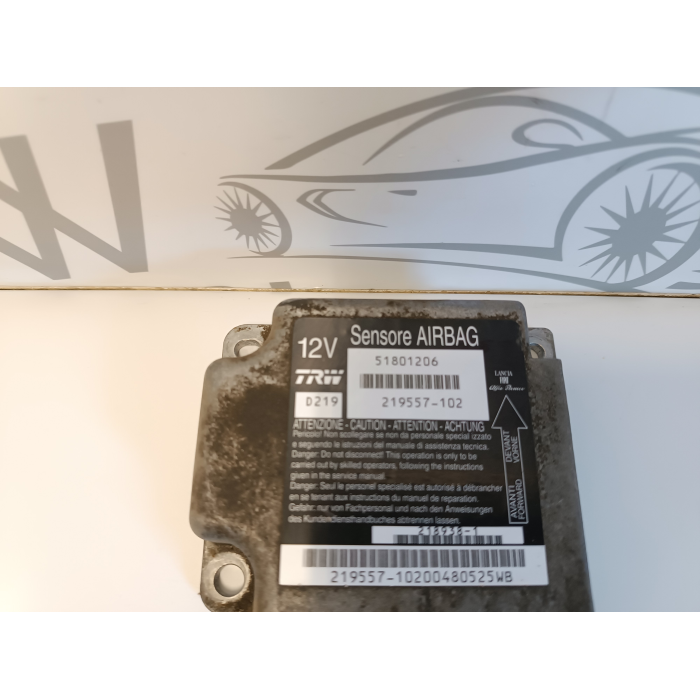 51801206 CENTRALINA AIRBAG FIAT IDEA - LANCIA MUSA 2007 AL 2012