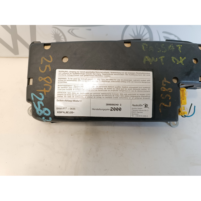 3B0880240 AIRBAG SEDILE ANTERIORE DESTRO DX VW VOLKSWAGEN PASSAT B5 1996-2005 