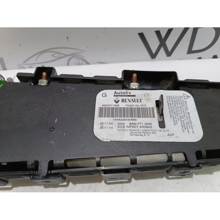 8200371806A AIRBAG SEDILE ANTERIORE SINISTRO RENAULT SCENIC MEGANE 2003\2009