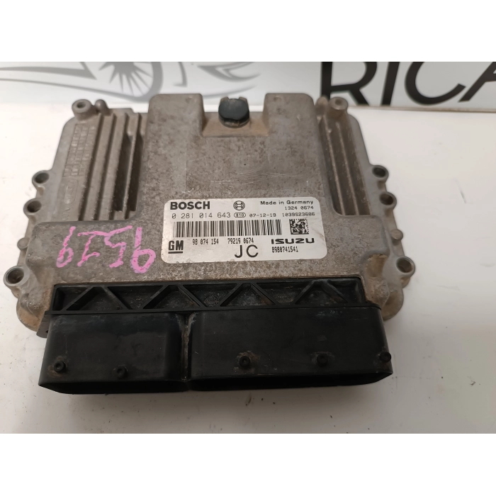 98074154 CENTRALINA ECU MOTORE OPEL ASTRA H 1.7 CDTI 74KW 101CV 2004-2011