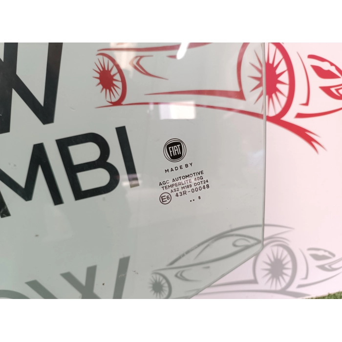 VETRO CRISTALLO SCENDENTE POSTERIORE SINISTRO FIAT 500L (DAL 2012 IN POI >) 2018