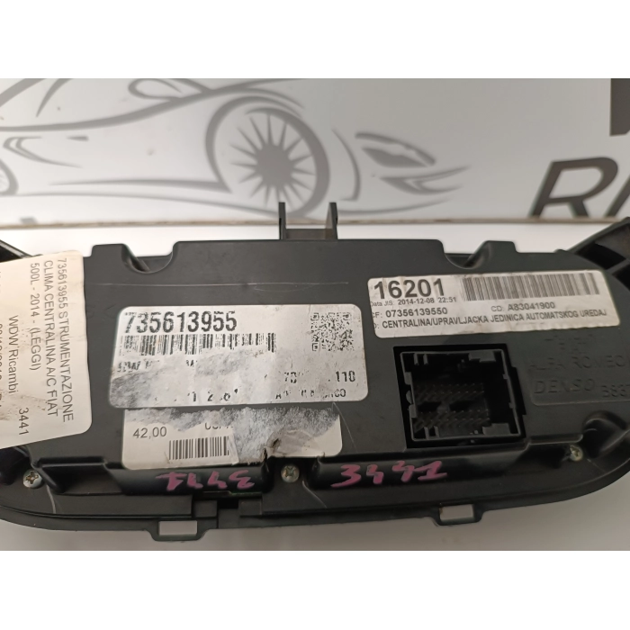 735613955 STRUMENTAZIONE GRUPPO COMANDI CLIMA STUFA A/C FIAT 500L DIGITALE