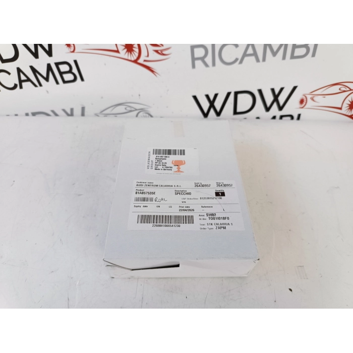 81A857535E VETRO SPECCHIETTO LATO SINISTRO AUDI Q3 2° (DAL 2018 IN POI >) NUOVO