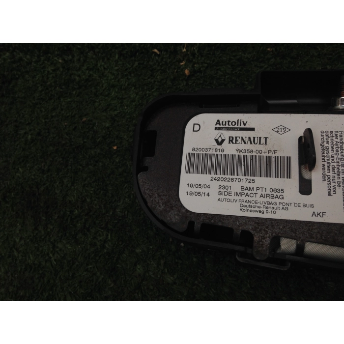 8200371819 AIRBAG SEDILE LATERALE DESTRO DX RENAULT GRAND SCENIC II SERIE 1.9 DCI -2004-