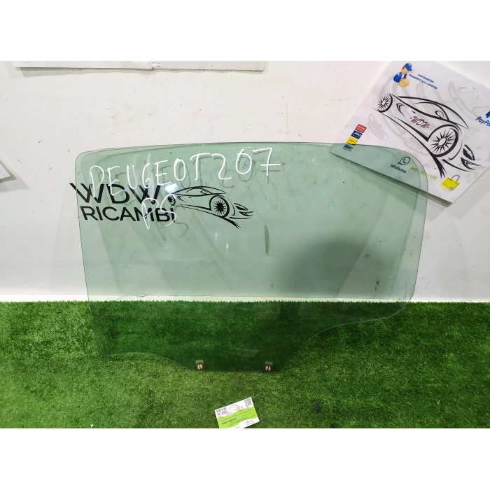 VETRO SCENDENTE PORTA POSTERIORE SINISTRO SX PEUGEOT 207 1.6 HDI 90CV 2009