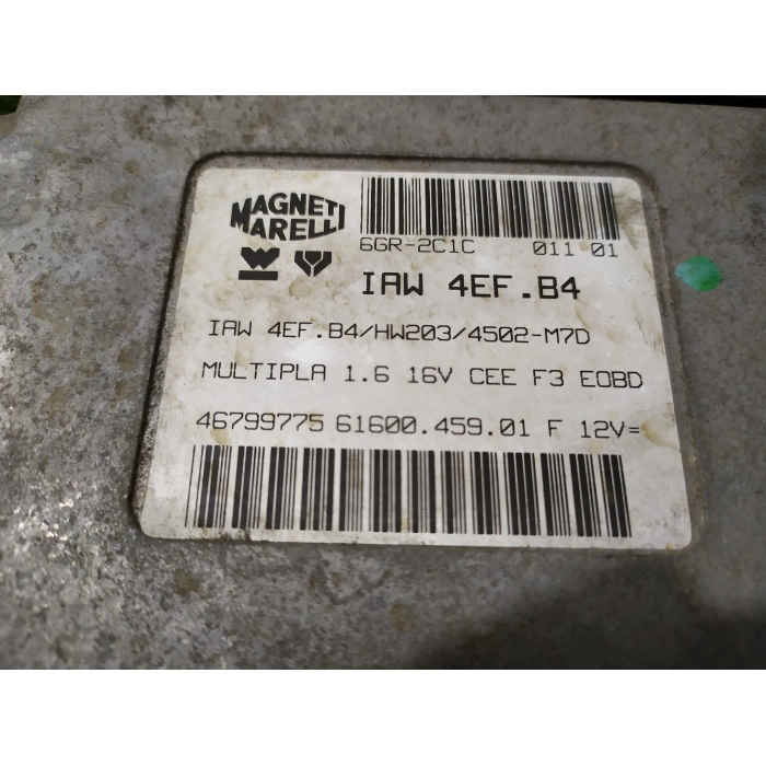 46799775 CENTRALINA MOTORE FIAT MULTIPLA 1 1° I PRIMA SERIE