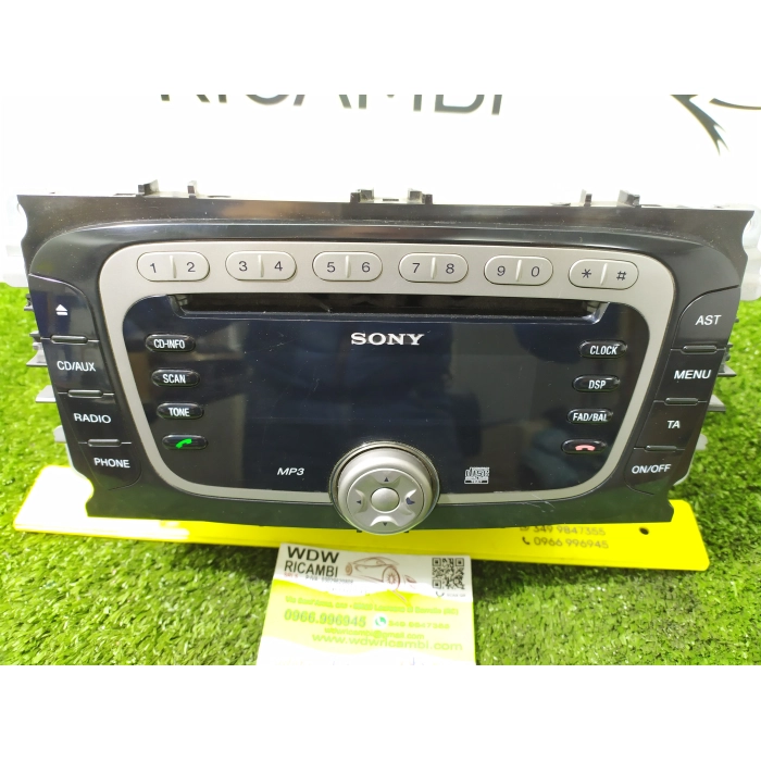 AUTO RADIO STEREO MP3 CD RADIO TELEFONO SONY FORD MONDEO 3 SERIE-NO CODICE-