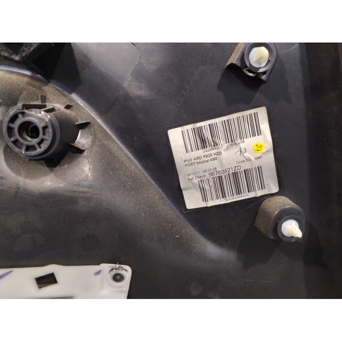 96763921ZD PANNELLO MASCHERINA POSTERIORE DESTRO DX PEUGEOT 208 1.4 3P (2012\2019) 2012