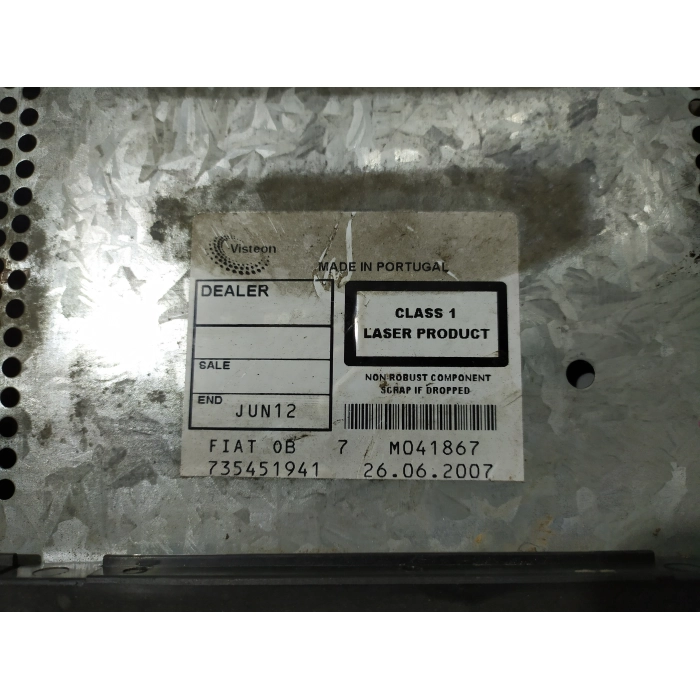 735451941 AUTORADIO STEREO LETTORE CD MP3 FIAT BRAVO (198) 2007-2014