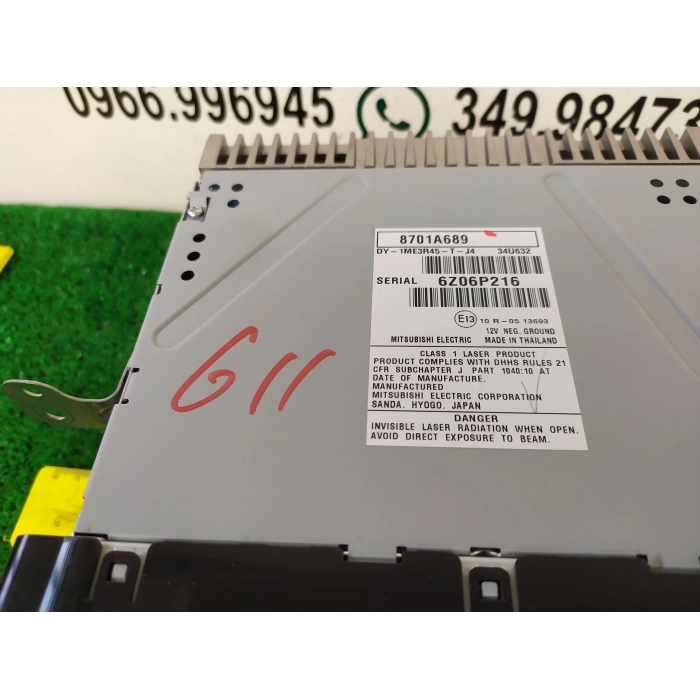 8701A689 RADIO AUTORADIO LETTORE CD MITSUBISHI ASX RESTYLING DEL 2014 IN POI >
