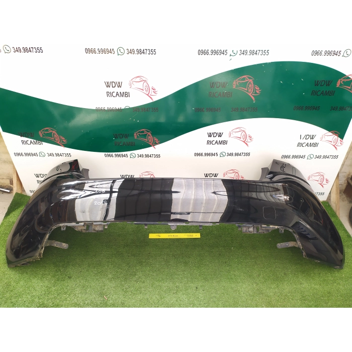 9677960477 PARAURTI POSTERIORE POST ORIGINALE NERO CON FORI SENSORI PEUGEOT 308 GT LINE