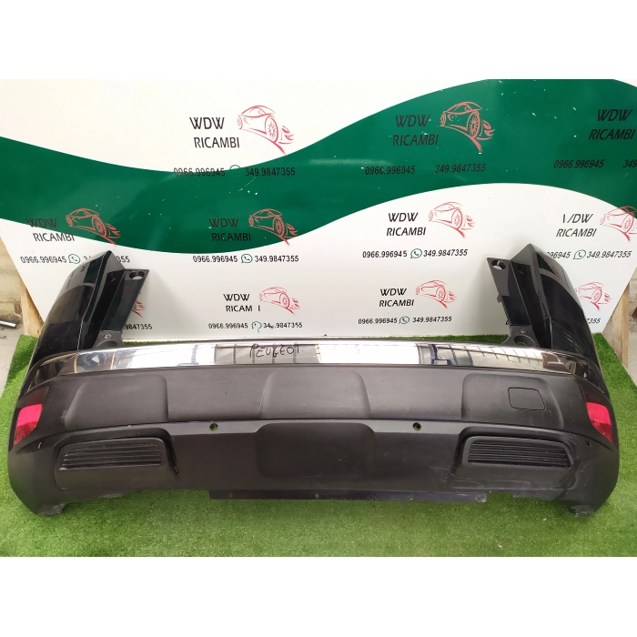 9811865077 PARAURTI POSTERIORE ORIGINALE CON FORI SENSORI PEUGEOT 3008 GT LINE 2°