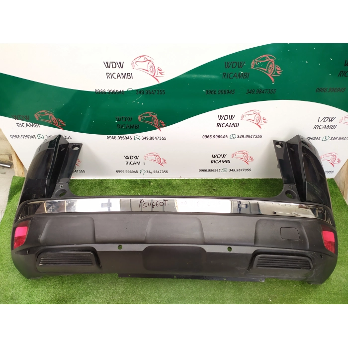 9811865077 PARAURTI POSTERIORE ORIGINALE CON FORI SENSORI PEUGEOT 3008 GT LINE 2°