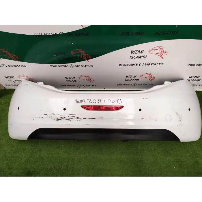 PARAURTI POSTERIORE POST BIANCO CON SENSORI PARCHEGGIO PEUGEOT 208 (2012\2019)