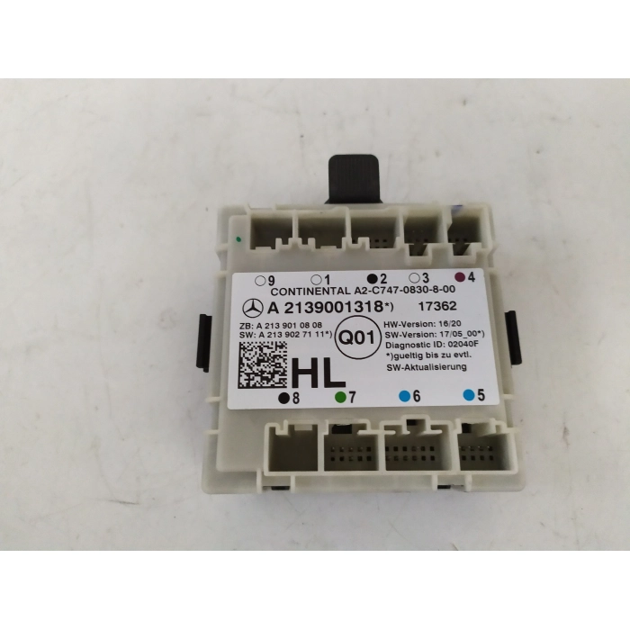 A2139001318 CENTRALINA USATO PORTA POSTERIORE SINISTRO SX MERCEDES CLASSE E W213 (2016\2023)
