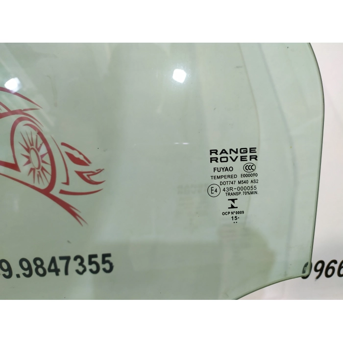 VETRO SCENDENTE USATO PORTA POSTERIORE SINISTRO SX RANGE ROVER LAND ROVER EVOQUE L538 1° (2011\2018) 2016