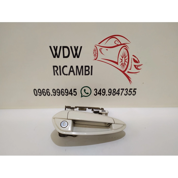 MANIGLIA ESTERNA PORTA ANTERIORE DESTRO DX USATO BIANCO FIAT GRANDE PUNTO (199) 1.3 90CV (2005\2011)