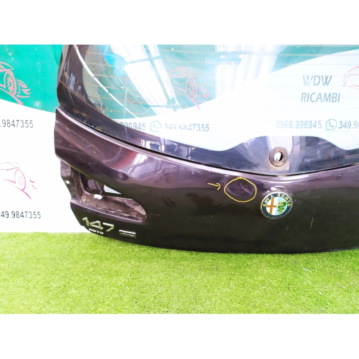 PORTELLONE COFANO BAULE POSTERIORE POST USATO NERO ALFA ROMEO 147 1.6 (2000\2010)