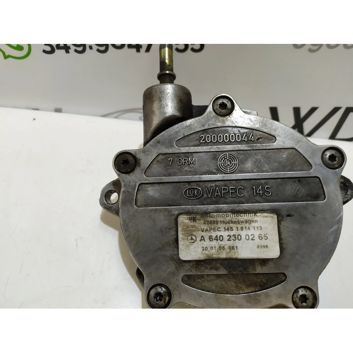 A6402300265 DEPRESSORE POMPA DEL VUOTO USATO MERCEDES CLASSE A (W169) 2.0 180 CDI (2004\2012)