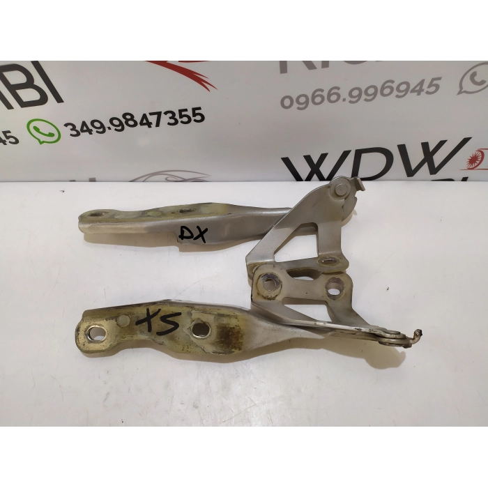 COPPIA CERNIERA CERNIERE COFANO ANTERIORE ANT USATO CHEVROLET MATIZ 800 (2005\2010) 2009