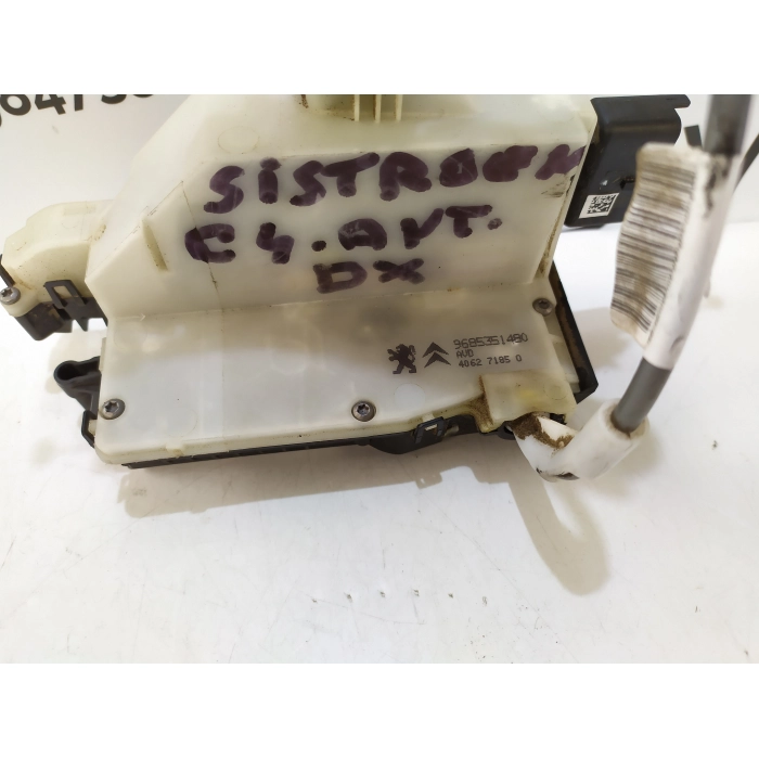 9685351480 SERRATURA CHIUSURA PORTA ANTERIORE DESTRO DX USATO CITROEN C4 2° (2010\2018)