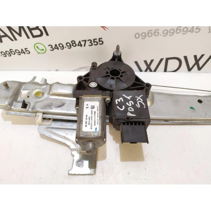 9829512080 ALZAVETRO ELETTRICO PORTA POSTERIORE SINISTRO SX USATO CITROEN C3 3° SERIE (DAL 2016>)