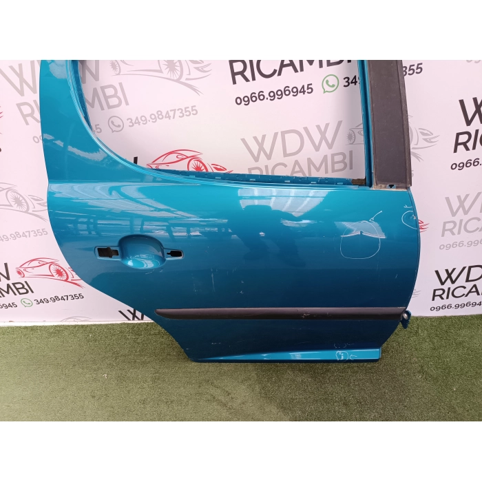 PORTA PORTIERA SPORTELLO LATO POSTERIORE DESTRO DX USATO BLU PEUGEOT 207 (2006\2015)