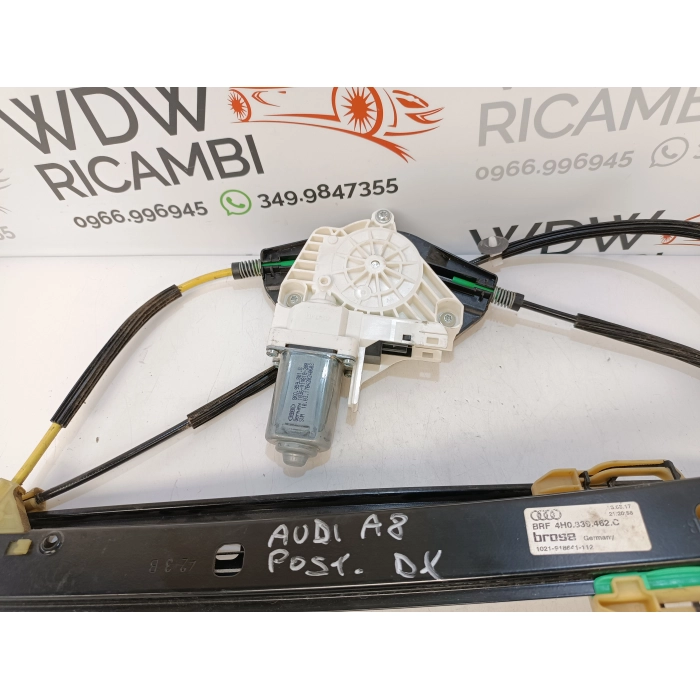 4H0839462C ALZAVETRO MOTORINO ELETTRICO PORTA POSTERIORE DESTRO DX AUDI A8 D4 (2009\2017)