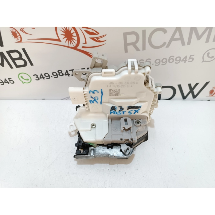 8K0839015H ART.27366 SERRATURA ELETTRICA 5 PIN PORTA POSTERIORE SINISTRO SX USATO AUDI A3 8V (2012\2019) 2016