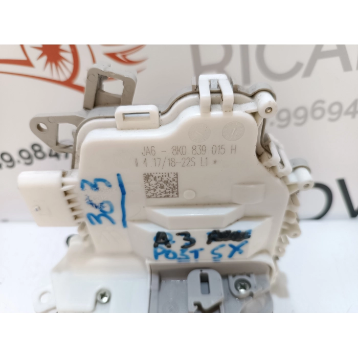 8K0839015H ART.27366 SERRATURA ELETTRICA 5 PIN PORTA POSTERIORE SINISTRO SX USATO AUDI A3 8V (2012\2019) 2016
