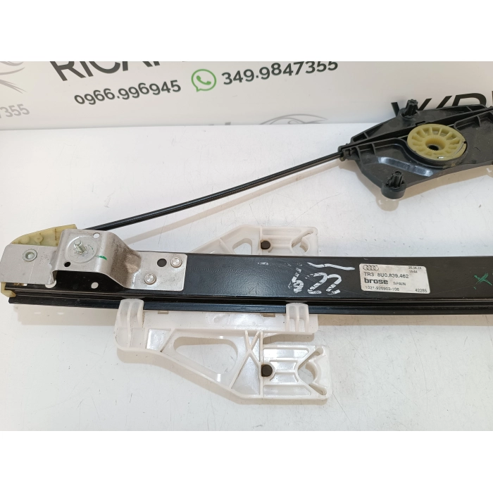 8U0839462 MECCANISMO ALZAVETRO PORTA POSTERIORE DESTRO DX USATO AUDI Q3 8U 2.0 TDI (2011\2018)
