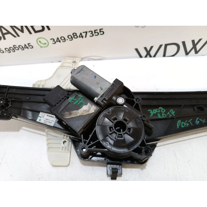 9810488580 ALZAVETRO ELETTRICO 6 PIN PORTA POSTERIORE SINISTRO SX USATO PEUGEOT 3008 II 2° (DAL 2016 > IN POI)