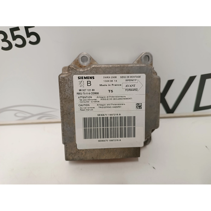 5WK42908 CENTRALINA CRASCH AIRBAG PEUGEOT 307 2.0 9652712180