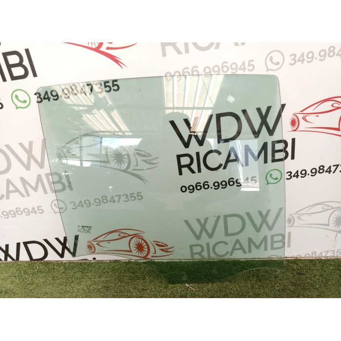 VETRO SCENDENTE PORTA POSTERIORE DESTRO DX USATO RENAULT CLIO 1.5 SPORTOUR (2007\2013) 2011