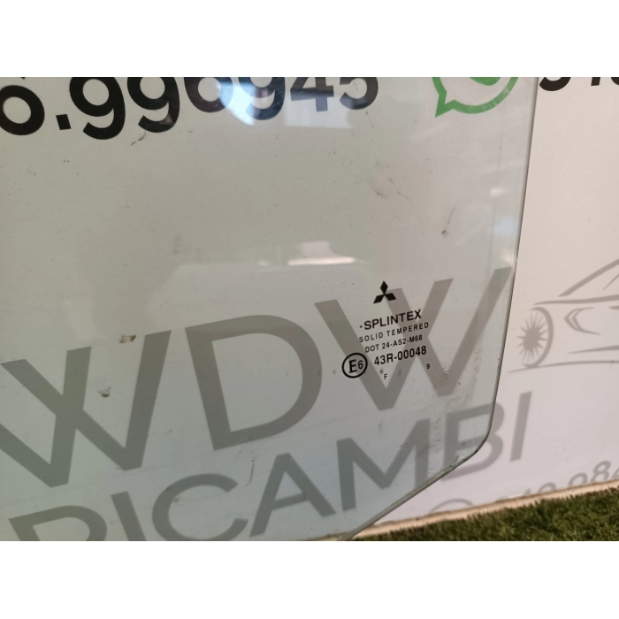 VETRO SCENDENTE POSTERIORE SINISTRO SX USATO MITSUBISHI COLT ANNO 2009 RESTYLING