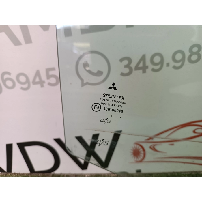 VETRO SCENDENTE POSTERIORE DESTRO DX USATO MITSUBISHI COLT Z30 CZ3 1.3 16V (04-08) 2004