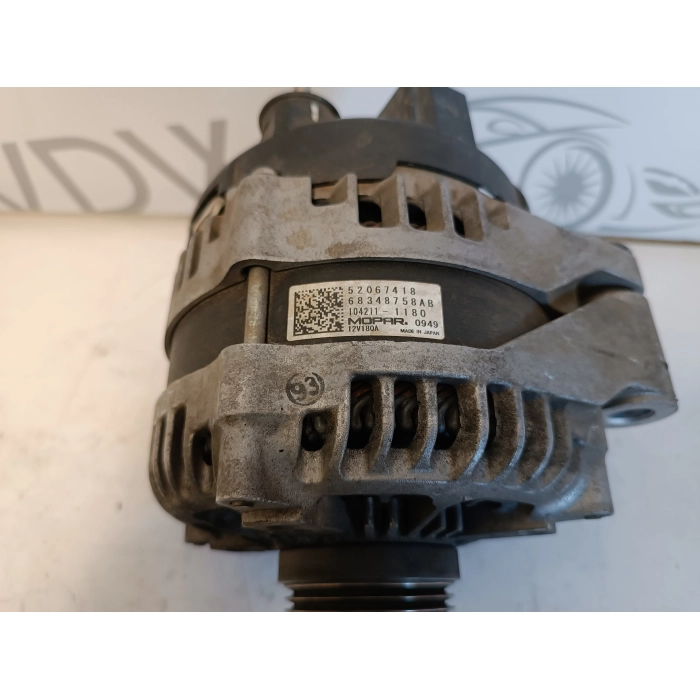 52067418 ALTERNATORE JEEP RENEGADE 1.6 2.0 DIESEL 12V 180A - ORIGINALE - 68348758AB