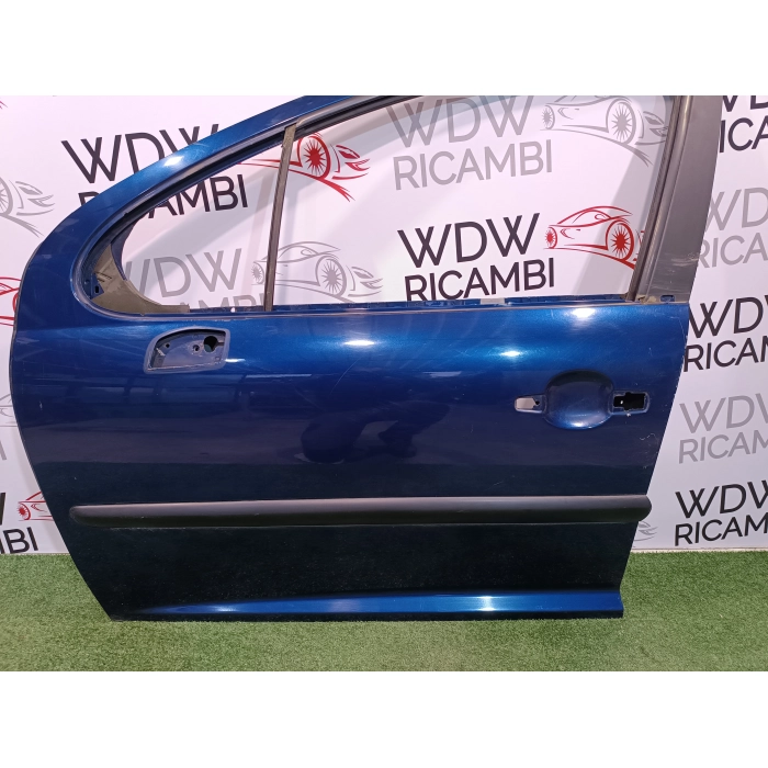 PORTA PORTIERA SPORTELLO ANTERIORE SINISTRO PEUGEOT 207 1.6 HDI (2006\2015) BLU