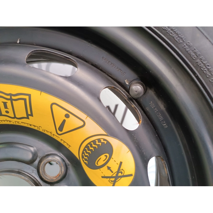 8V21BC 1 CERCHIO RUOTA DI SCORTA DA 14 4 FORI FORD FIESTA 6° 1.5 TDCI (2013\2017) 51\2JX14X37,5