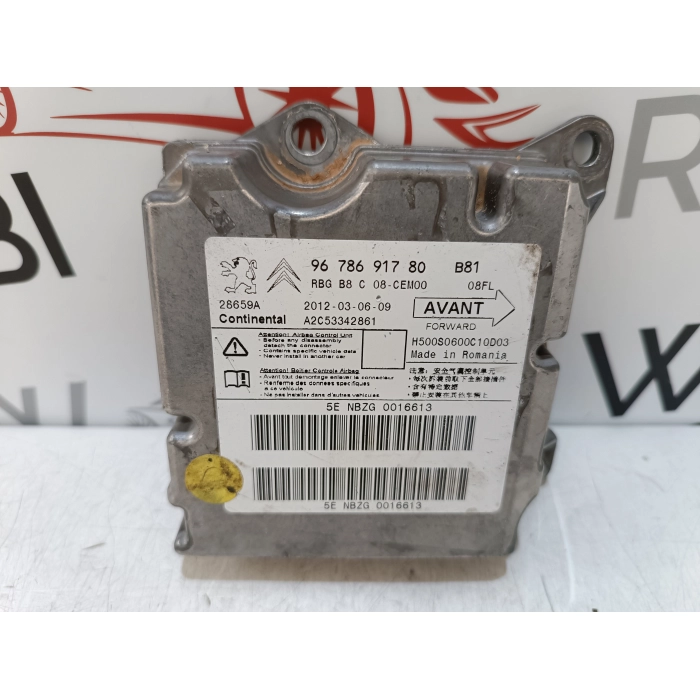 9678691780 CENTRALINA AIRBAG CONTINENTAL CITROEN DS5 2.0 HDI (2011\2015) A2C53342861