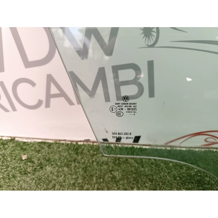 VETRO SCENDENTE PORTA ANTERIORE DESTRO VW GOLF VII 7 1.6 TDI (2012\2017) 5G4845202B